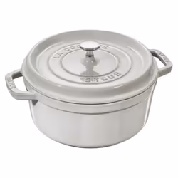 STAUB - Cocotte Ronde en Fonte 22 cm Truffe Blanche