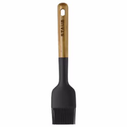 Staub 40503-109-0 Pinceau à pâtisserie Silicone Noir, Bois