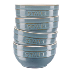 Staub Ceramique Ensemble de bols 0,4 L Rond Vitrocéramique Turquoise 4 pièce(s)