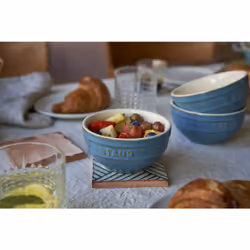 Staub Ceramique Ensemble de bols 0,4 L Rond Vitrocéramique Turquoise 4 pièce(s)