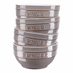 Staub Ceramique, Ensemble de bols, Rond, Vitrocéramique, Gris, 0,4 L, 4 personne(s)