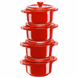 ZWILLING CERAMIQUE, Plat à cuisson, Rond, Vitrocéramique, Vitrocéramique, Rouge, 10 cm