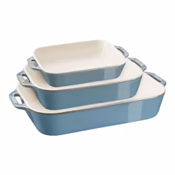 Staub Ceramic, Rectangulaire, 300 °C, Turquoise, Vitrocéramique, Blanc, Chine