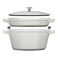 COCOTTE EMPILABLE ENSEMBLE DE CASSEROLES 2-PCS FONTE TRUFFE BLANCHE - STAUB