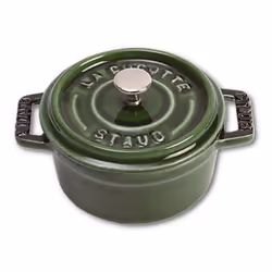 Staub Minis, Poêle unique, Vert, Fonte, 0,25 L, 10 cm, 700 g
