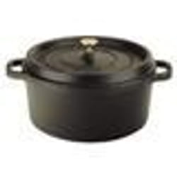 Cocotte en Fonte, Ronde, Ø 26 cm, 5 L, Noir Mat - TU