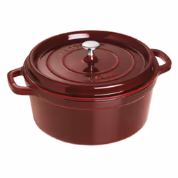 ZWILLING STAUB LA COCOTTE, Plat à cuisson, Rond, Fonte, Vitrocéramique, Gaz, Halogène, Induction, Plaque étanche, Rouge, Gren ...