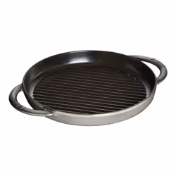 ZWILLING STAUB, Rond, Poêle grill, Gris, émail, 260 °C, Fonte