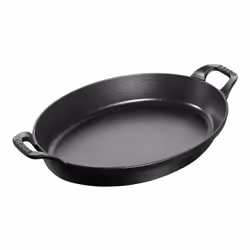 ZWILLING STAUB SPECIALITIES, Plat à gratin, Ovale, Fonte, Vitrocéramique, Gaz, Halogène, Induction, Plaque étanche, Noir, -20 ...