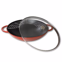 Staub Wok, Rond, Wok/Poêle à frire, Cerise, 5,7 L, 1 personne(s), 6,1 kg