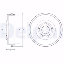 Tambour de frein DELPHI BF639