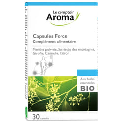 Le Comptoir Aroma Capsules Force aux Huiles Essentielles Bio 30 Capsules