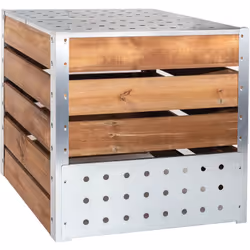 Aspect Finitions Teinté marron (bois) Matériau principal Acier galvanisé Matériaux secondaires Bois traité autoclave III Dime ...