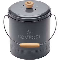 Découvrez le Seau à Compost Rond Gris foncé 4,5L de Guillouard, alliant robustesse, praticité et esthétisme pour une gestion  ...