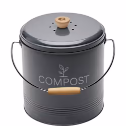 Découvrez notre Seau à Compost Rond, un compagnon moderne pour votre cuisine écoresponsable! Notre design rétro s'intègrera p ...