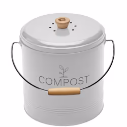 Guillouard - Seau compost rond blanc 8L