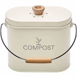 Seau A Compost 3l Ovale Beige Avec Filtre Guillouard 1236229