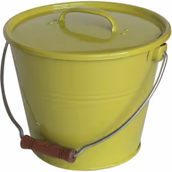 Seau 5L avec couvercle en acier galvanisé vert olive