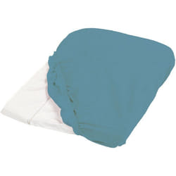 Housse de matelas à langer - CANDIDE - Eponge - 50 x 75 cm - Bleu canard