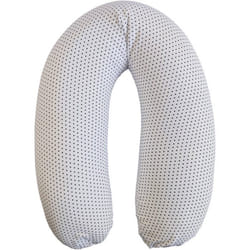 Coussin de maternité - CANDIDE - Jersey imprimé étoiles - Blanc / Bleu marine