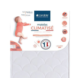 Candide - Matelas 70x140 cm pour lit bébé Climatisé - Face été/Face Hiver