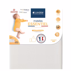 Matelas Bébé 70x140x10cm Essentiel - Sans Traitement - Déhoussable - Confort Traditionnel - Fabriqué En France - Garantie 5 A ...
