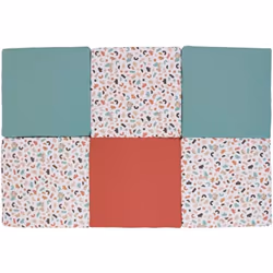 Maxi tapis d'éveil Malin - TINEO - Tapis évolutif 5-en-1 - 180 x 120 cm - Géométrique / Animaux rigolos