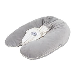 Coussin De Grossesse et Dallaitement 3 En 1 Multirelax - Fabriqué en France - 78x44cm Soft boa Gris Clair/Écru
