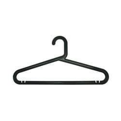 Hutchinson - Lot de 4 cintre plastique noir, H.20.5 x l.39.5 x P.1.52 cm