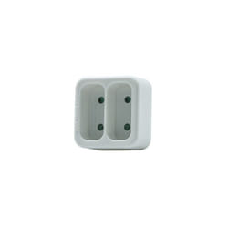 Biplite murale, 2 prises 6A, blanc - Sans Marque