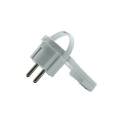 Fiche électrique plate mâle 2 pôles + terre, 16 a - Sans Marque