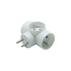 Bloc multiprise sans fil, 3 prises blanc - Sans Marque