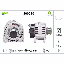 Alternateur VALEO 200010