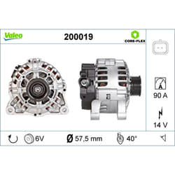 Alternateur VALEO 200019