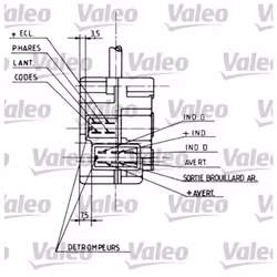 Commodo, colonne de direction VALEO 251154 - Vue supplémentaire 4