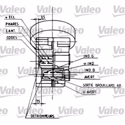 Commodo, colonne de direction VALEO 251210 - Vue supplémentaire 4