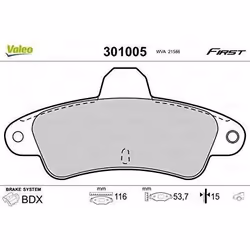 Plaquette de frein gamme first Ford mond i - VALEO - 301005