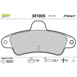 Plaquette de frein gamme first Ford mond i - VALEO - 301005