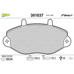 Plaquette de frein gamme first Ford transit v - VALEO - 301037
