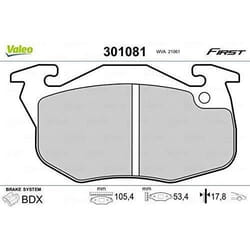 Plaquette de frein gamme first Peugeot 106 II - VALEO - 301081