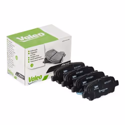 Jeu de plaquettes de frein; VALEO; FIRST Essieu arrière contact de signal d'usure inclus avec tôle anti-bruit; pour NISSAN, R ...