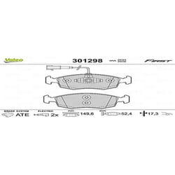 Plaquette de frein gamme first Fiat 500 fr - VALEO - 301298