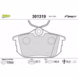 Plaquette de frein gamme first Volvo v40 - VALEO - 301319