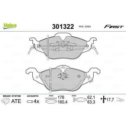 Plaquette de frein gamme first Opel astra g - VALEO - 301322