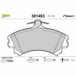 Plaquette de frein gamme first Mitsubishi colt fl - VALEO - 301493