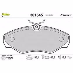 Plaquette de frein gamme first Renault traffic - VALEO - 301545
