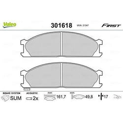 Plaquette de frein gamme first Nissan pick up - VALEO - 301618