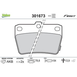 Plaquette de frein gamme first Toyota tiggo (t11) - VALEO - 301673