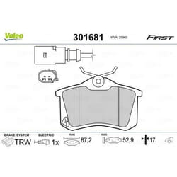 Plaquette de frein gamme first Ford mondeo - VALEO - 301681