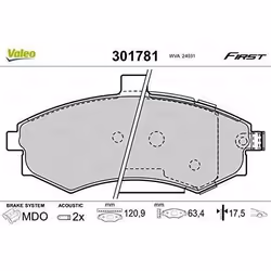 Plaquette de frein gamme first Hyundai matrix - VALEO - 301781
